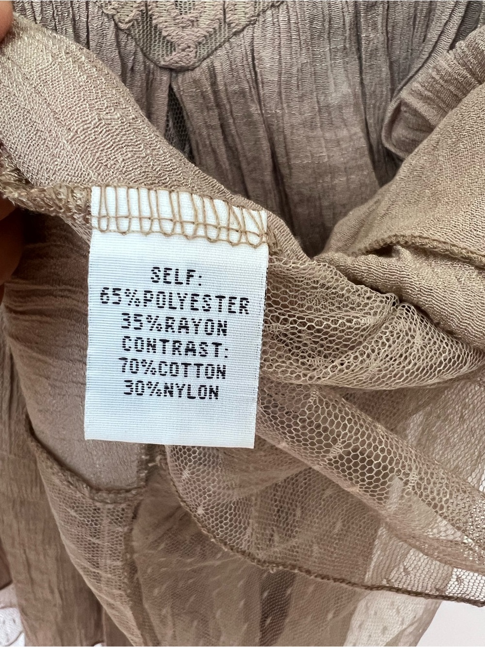 Rebellion Boho Ruffle Crochet Peasant Top - Picture 6 of 9